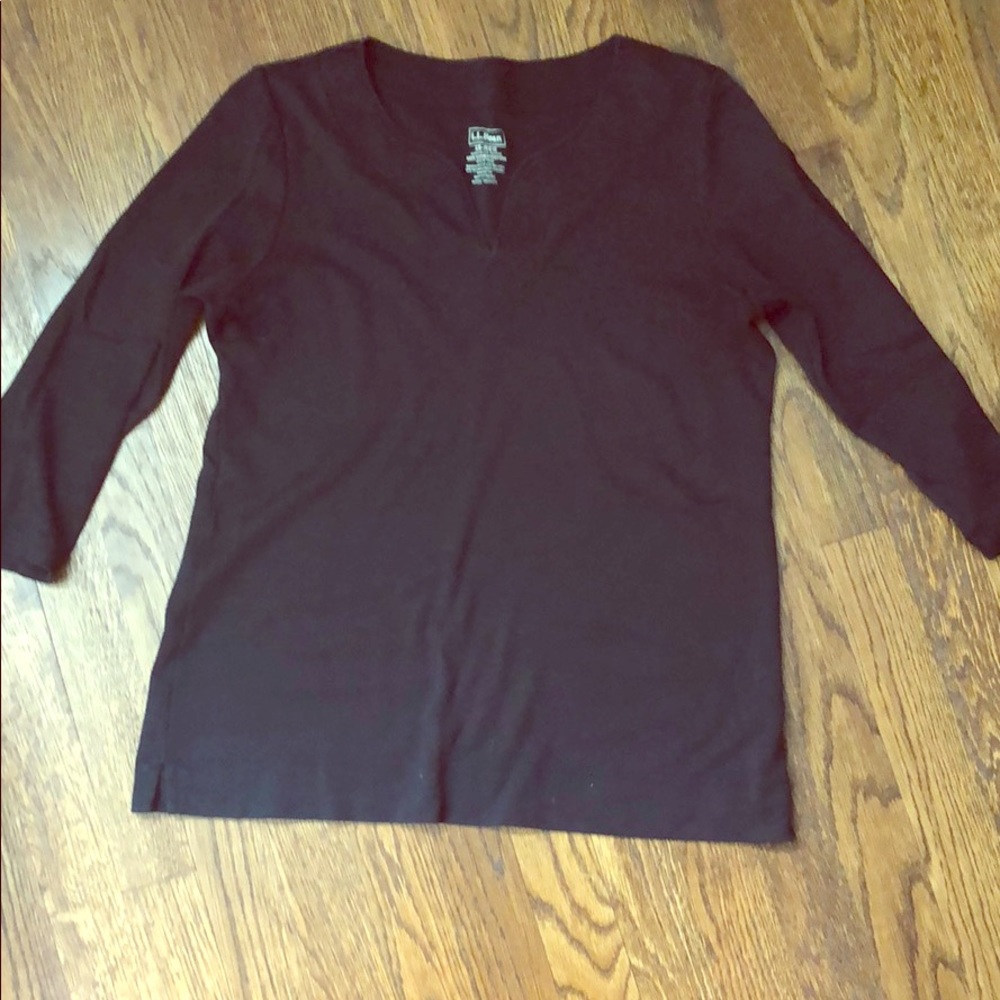 LLBean 3/4 Black T-Shirt